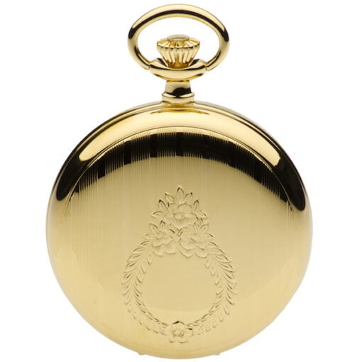 Gold Plated Quartz Calendar Full Hunter Pocket Watch by Jean Pierre - Image 2