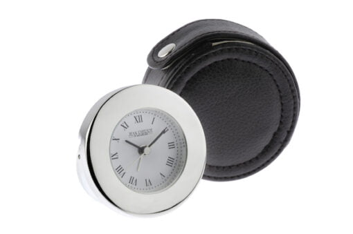 Jean Pierre Silver Plated Travel Alarm Clock