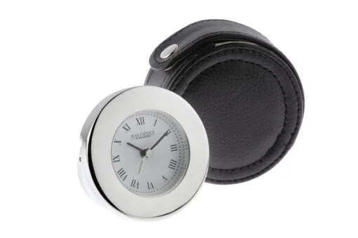 Jean Pierre Silver Plated Travel Alarm Clock