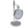 Jean Pierre Chrome Desk Clock and Stand