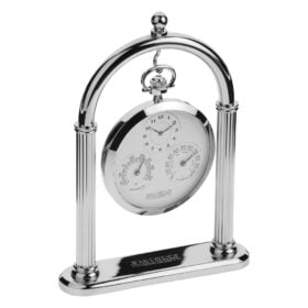 Jean Pierre Chrome Weather Station Clock Stand