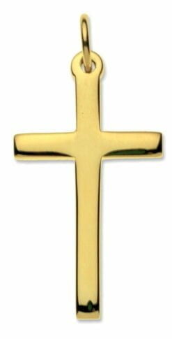 small gold latin cross pendant