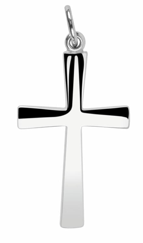 Sterling Silver Plain Polished Cross