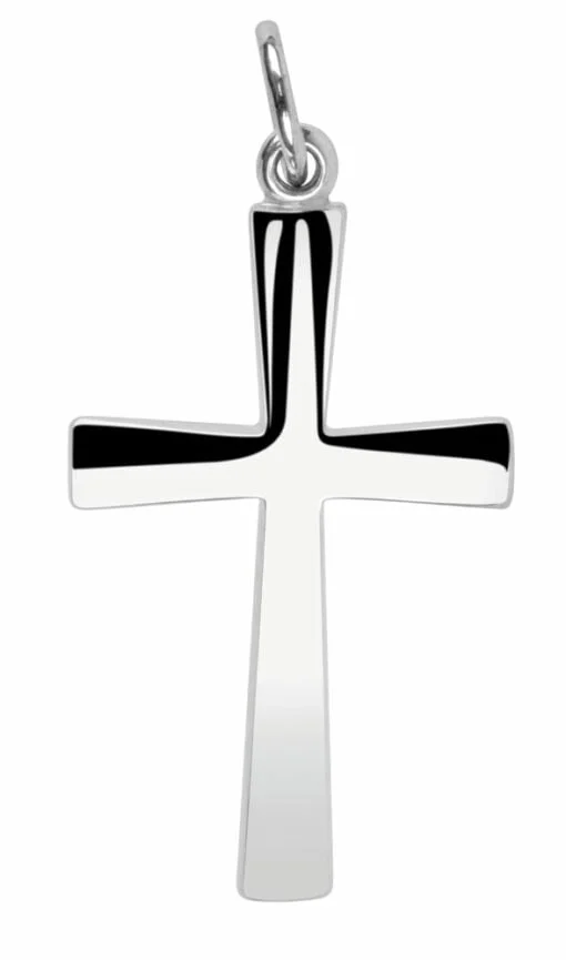 Sterling Silver Plain Polished Cross