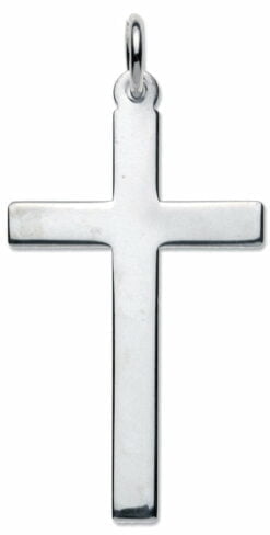 medium silver latin cross pendant