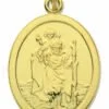 9ct Yellow Gold Oval St Christopher Pendant