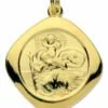 9ct Yellow Gold Large Reversible St Christopher Pendant