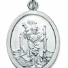Sterling Silver Oval St Christopher Pendant