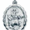 Sterling Silver Oval Reversible St Christopher Pendant