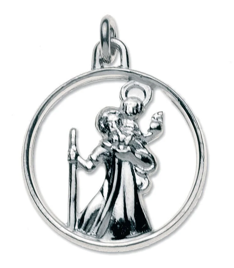 Sterling Silver Open St Christopher
