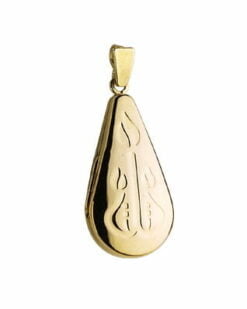 Curteis 9ct Yellow Gold Embossed Teardrop Locket