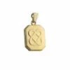 Curteis 9ct Yellow Gold Embossed Celtic Knot Rectangular Locket