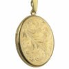 9ct Yellow Gold Midi Full Engraved Oval Locket