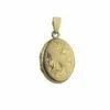 9ct Yellow Gold Mini Full Engraved Oval Locket