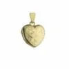 9ct Yellow Gold Mini Full Engraved Heart Locket