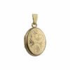 9ct Yellow Gold Mini Simple Engraved Oval Locket