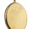 9ct Yellow Gold Large Half Engraved Oval Locket