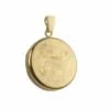 engraved round gold locket