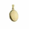 9ct Yellow Gold Mini Plain Oval Locket