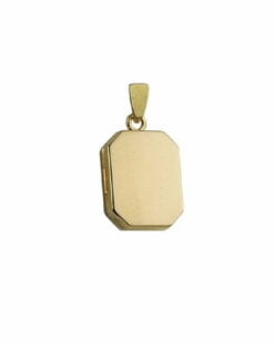 Curteis 9ct Yellow Gold Plain Rectangular Locket