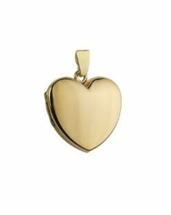 9ct Yellow Gold Small Plain Heart Locket