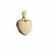 polished gold heart shaped locket
