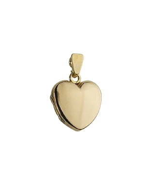 9ct Yellow Gold Mini Plain Heart Locket
