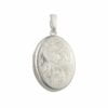 Curteis Sterling Silver Full Engraved Medium Oval Locket