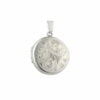 Sterling Silver Full Engraved Round Locket