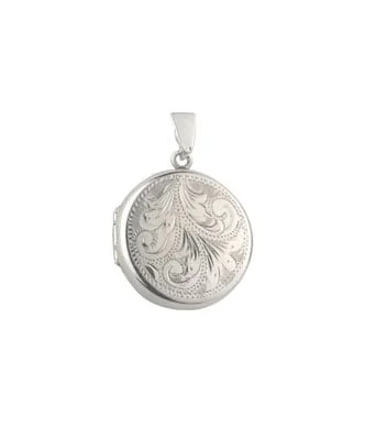 Sterling Silver Full Engraved Round Locket