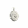 Sterling Silver Small Simple Engraved Oval Locket