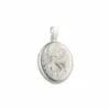 Sterling Silver Small Simple Engraved Oval Locket