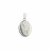Sterling Silver Mini Simple Engraved Oval Locket