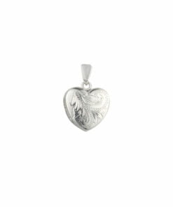 Sterling Silver Mini Simple Engraved Heart Locket