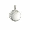 Sterling Silver Half Engraved Round Locket