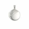Sterling Silver Half Engraved Round Locket