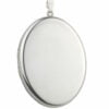 polished sterling silver oval locket