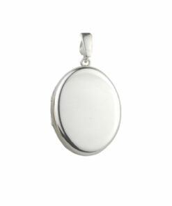 Sterling Silver Medium Plain Oval Locket