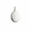 Sterling Silver Small Plain Oval Locket