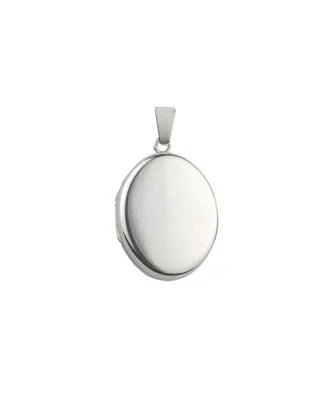 Sterling Silver Small Plain Oval Locket