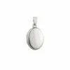 Sterling Silver Mini Plain Oval Locket