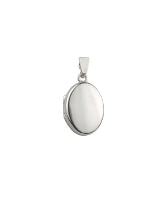 Sterling Silver Mini Plain Oval Locket
