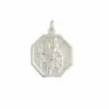 Sterling Silver Small Octagonal St Christopher Pendant