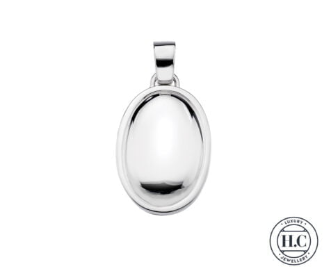 Sterling Silver Handmade Mini Oval Locket Pendant