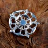 sterling silver tudor rose brooch