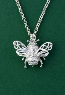 sterling silver bee necklace