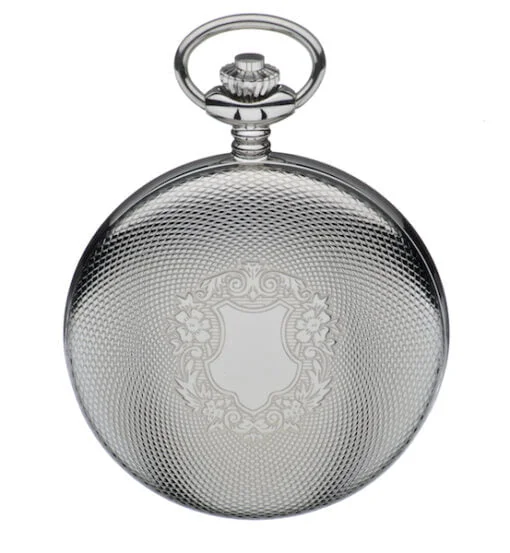 Mount Royal Chrome Plated Mechanical Hunter Pocket Watch - Image 2