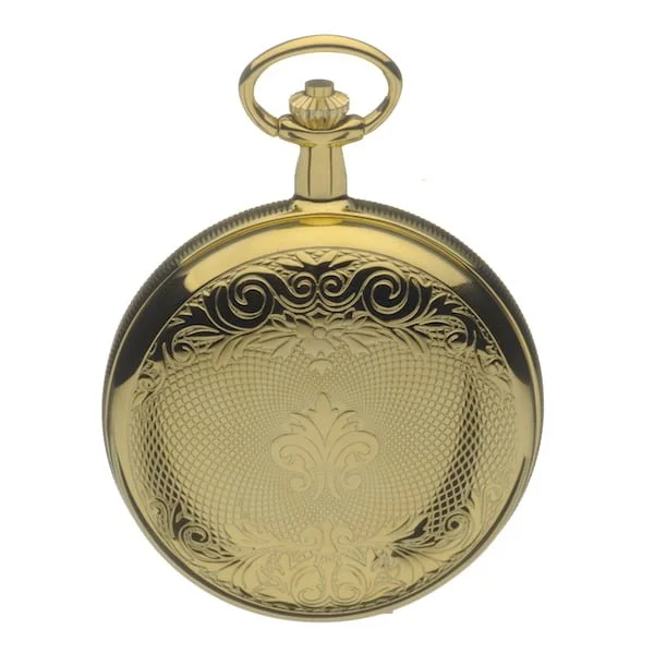Mount Royal Gold Plated Twin Lid Skeleton Mechanical  Pocket Watch - Image 3