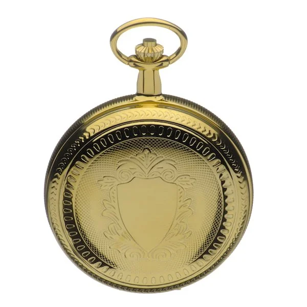 Mount Royal Gold Plated Twin Lid Skeleton Mechanical  Pocket Watch - Image 2