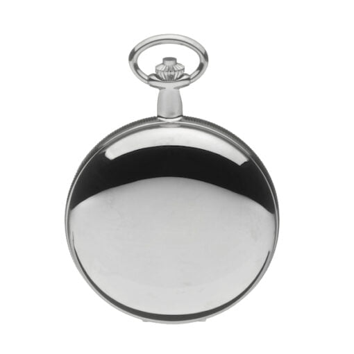 Mount Royal Chrome Plated Polished Twin Lid Skeleton Pocket Watch - Image 3